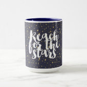 Scatted Gold Navy Blue Stars Tasse (Zentrum)