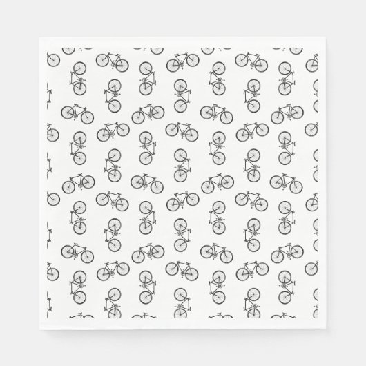 Scatter Bicycles Print Muster CUSTOM BG FARBE Serviette (Vorderseite)
