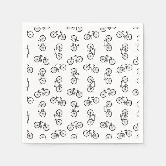 Scatter Bicycles Print Muster CUSTOM BG FARBE Serviette (Vorderseite)