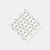 Scatter Bicycles Print Muster CUSTOM BG FARBE Serviette (Ecke)