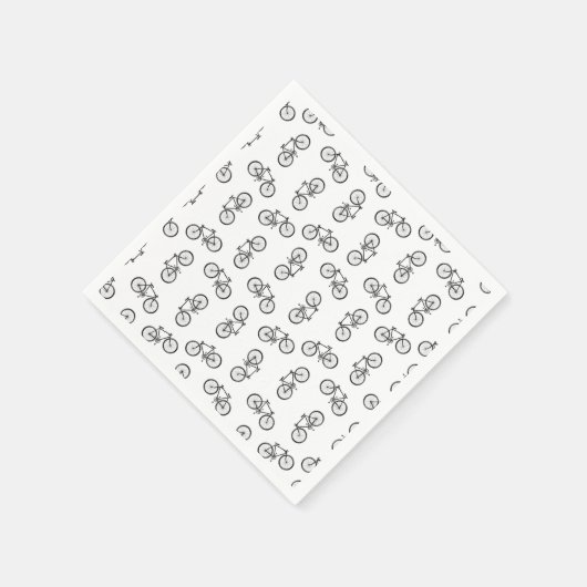 Scatter Bicycles Print Muster CUSTOM BG FARBE Serviette (Ecke)