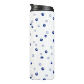 Scatter Blueberries Seamless Pattern Thermosbecher (Nach rechts gedreht)
