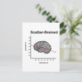 Scatter-Brained Postkarte (Stehend Vorderseite)