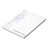 Scatter Glitzer Blau und Lila Notizblock (Rotiert)