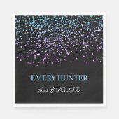 Scatter Glitzer Blau und Lila Serviette (Vorderseite)