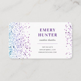 Scatter Glitzer Blau und Lila Visitenkarte