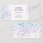 Scatter Glitzer Blau und Lila Visitenkarte (Vorne/Hinten)