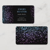Scatter Glitzer Blau und Lila Visitenkarte (Vorne/Hinten)