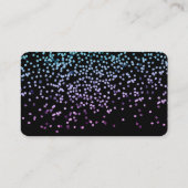 Scatter Glitzer Blau und Lila Visitenkarte (Rückseite)