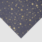Scatter Gold Navy Blue Stars Seidenpapier (Detail)