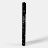 Scatter Gold Stars auf schwarz Case-Mate iPhone Hülle (Rückseite / Rechts)