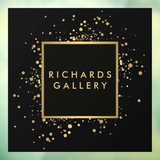 Scatter Imitate Gold Confetti Black Fensteraufkleber (Blatt 3)