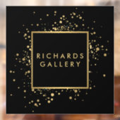 Scatter Imitate Gold Confetti Black Fensteraufkleber (Blatt 2)