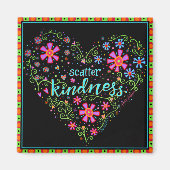 Scatter Kindness Hübsch Floral Heart Trendy Magnet (Vorne)
