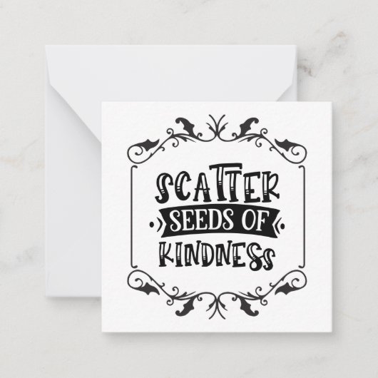 Scatter Samen der Güte Wort Kunst Mitteilungskarte (Vorderseite)