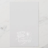 Scatter Seeds of Kindness Gray & White Stationery (Vorderseite)