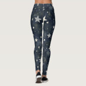 Scatter Stars Nahtloses Muster Leggings (Rückseite)