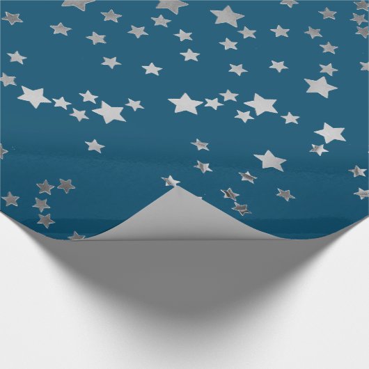 Scatter Stars on Blue Geschenkpapier (Ecke)