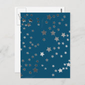 Scatter Stars on Blue Postkarte (Vorne/Hinten)
