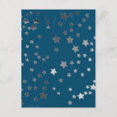 Scatter Stars on Blue Postkarte (Vorderseite)