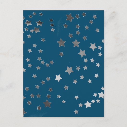 Scatter Stars on Blue Postkarte (Vorderseite)