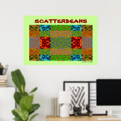 Scatterbeans Multi Color Collage Poster (Heimbüro)
