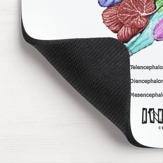 Scatterbrained Inside (Gehirnanatomie-Spaß) Mousepad (Ecke)