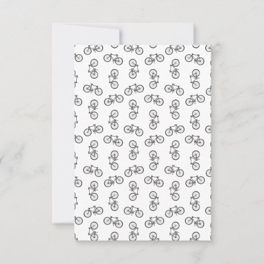 Scattered Bicycle Print Muster CUSTOM BG FARBE Dankeskarte (Vorderseite)