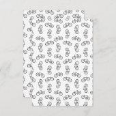 Scattered Bicycle Print Muster CUSTOM BG FARBE Dankeskarte (Vorne/Hinten)