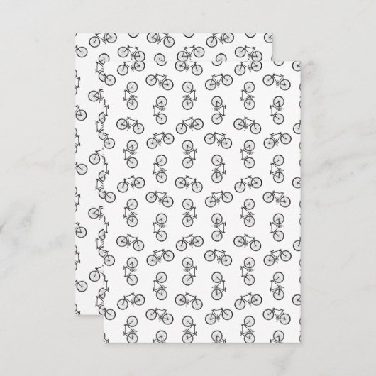 Scattered Bicycle Print Muster CUSTOM BG FARBE Dankeskarte (Vorne/Hinten)