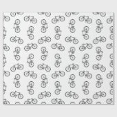 Scattered Bicycle Print Muster CUSTOM BG FARBE Geschenkpapier (Flach)