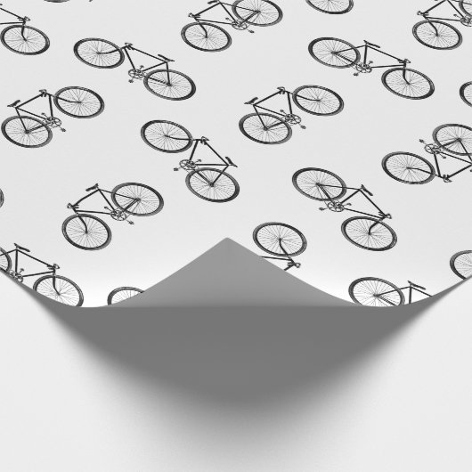 Scattered Bicycle Print Muster CUSTOM BG FARBE Geschenkpapier (Ecke)