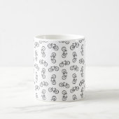 Scattered Bicycle Print Muster CUSTOM BG FARBE Kaffeetasse (Mittel)