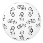 Scattered Bicycle Print Muster CUSTOM BG FARBE Keramikknauf (Vorderseite)