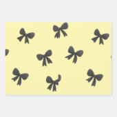 Scattered Bow Pattern Throw Pillow –Minimal design Geschenkpapier Set (Vorderseite 3)