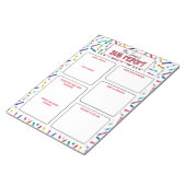 Scattered Crayons Substitute Teacher Report Note Notizblock (angewinkelt)