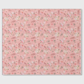 Scattered Flower Wrapping Paper Geschenkpapier (Flach)