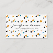 Scattered Hearts Confetti Visitenkarte (Vorderseite)