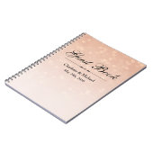 Scattered Hearts Dusty Rose Ombre Notizblock (Linke Seite)