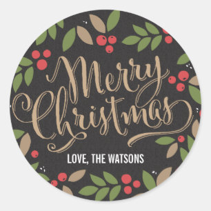 Scattered Holweihnachtssticker Runder Aufkleber