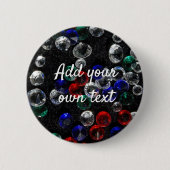 Scattered Jewels and Gemstones Custom Button (Vorderseite)