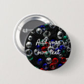 Scattered Jewels and Gemstones Custom Button (Vorne & Hinten)
