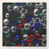Scattered Jewels and Gemstones Glasuntersetzer (Vorderseite)