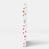 Scattered Little Red Hearts iPhone Hülle (Linke Seite)