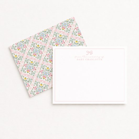 Scattered Meadow Folk Nursery Note Card Einladung