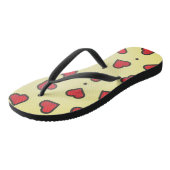 Scattered Red Hearts Summer Sandal Flip Flops Badesandalen (Schrägansicht)