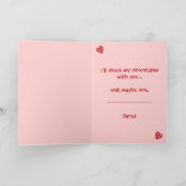 Scattered Red Hearts Valentine Card Karte (Innenseite)