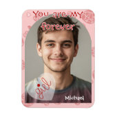 Scattered Red Hearts Valentine Card Magnet (Vertikal)