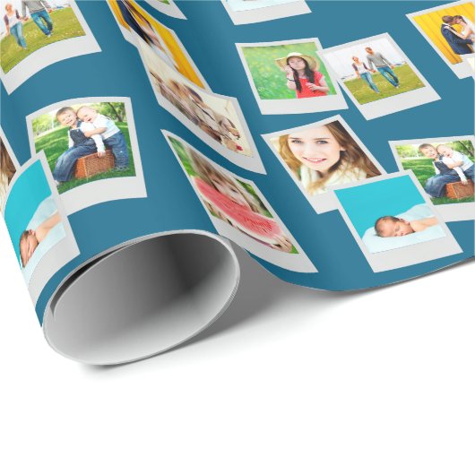 Scattered Snapshots Custom Photo Geschenkpapier (Rolleneckpunkt)
