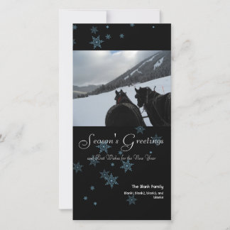 scattered snowflakes 4 holiday photo card feiertagskarte